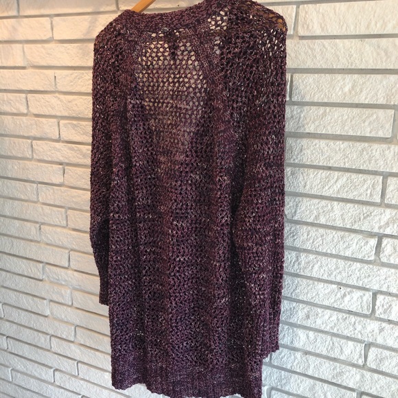Melissa McCarthy Seven7 3x Purple Knit Cardigan - Picture 7 of 7